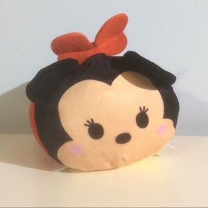 Disney Tsum Tsum Minnie Mouse Plush Stuffed Animal Toy Black Red Polka Dot